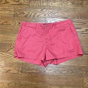 Ralph Lauren Sport 100% cotton coral flat front shorts. Size 8.
